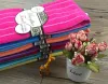 Ultra-fine fiber color base wide color stripe dishwashing cloth mixed color mixed style 38x63.5 cm Specification image
